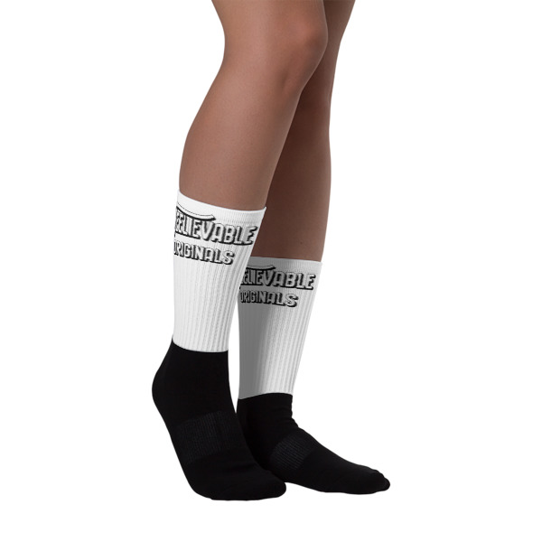 Tellievable Brands Black foot socks - TEElievable